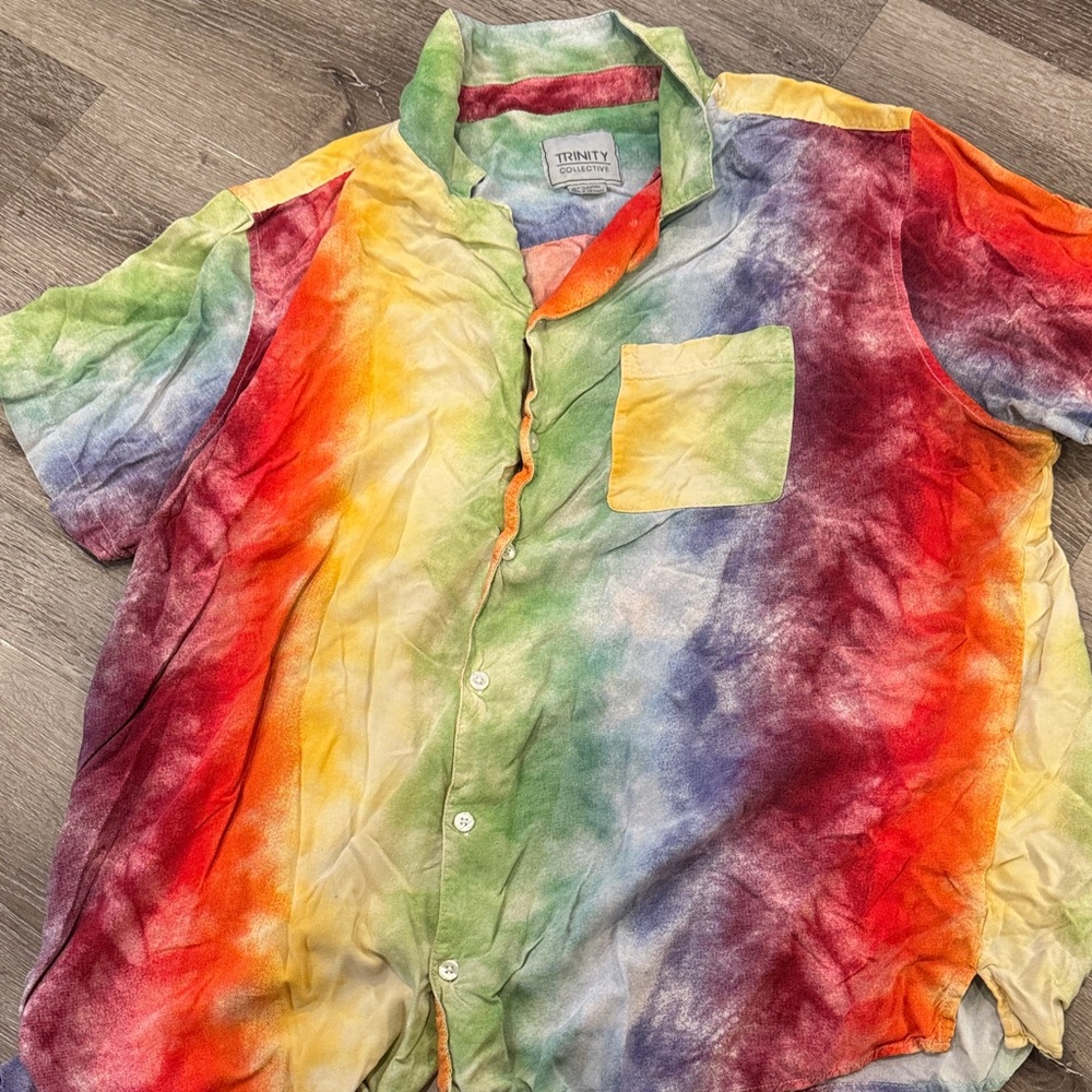 Trinity Vibrant Multicolor Men's Button Down Shirt